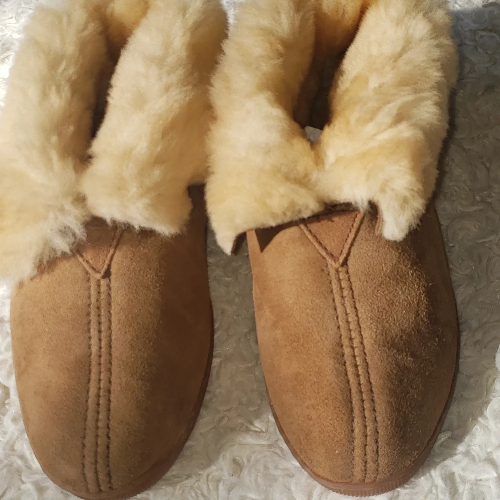 Minnetonka Golden Tan Sheepskin Ankle Boot Brand New Without Box 7 - Picture 15 of 16